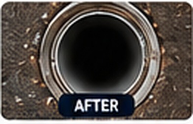 After drain cleaning result