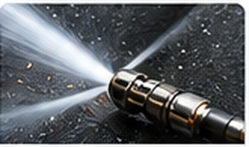 High-pressure water jetting nozzle for sewer and drain cleaning